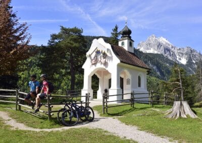 Mountainbiken am Lautersee im Karwendel